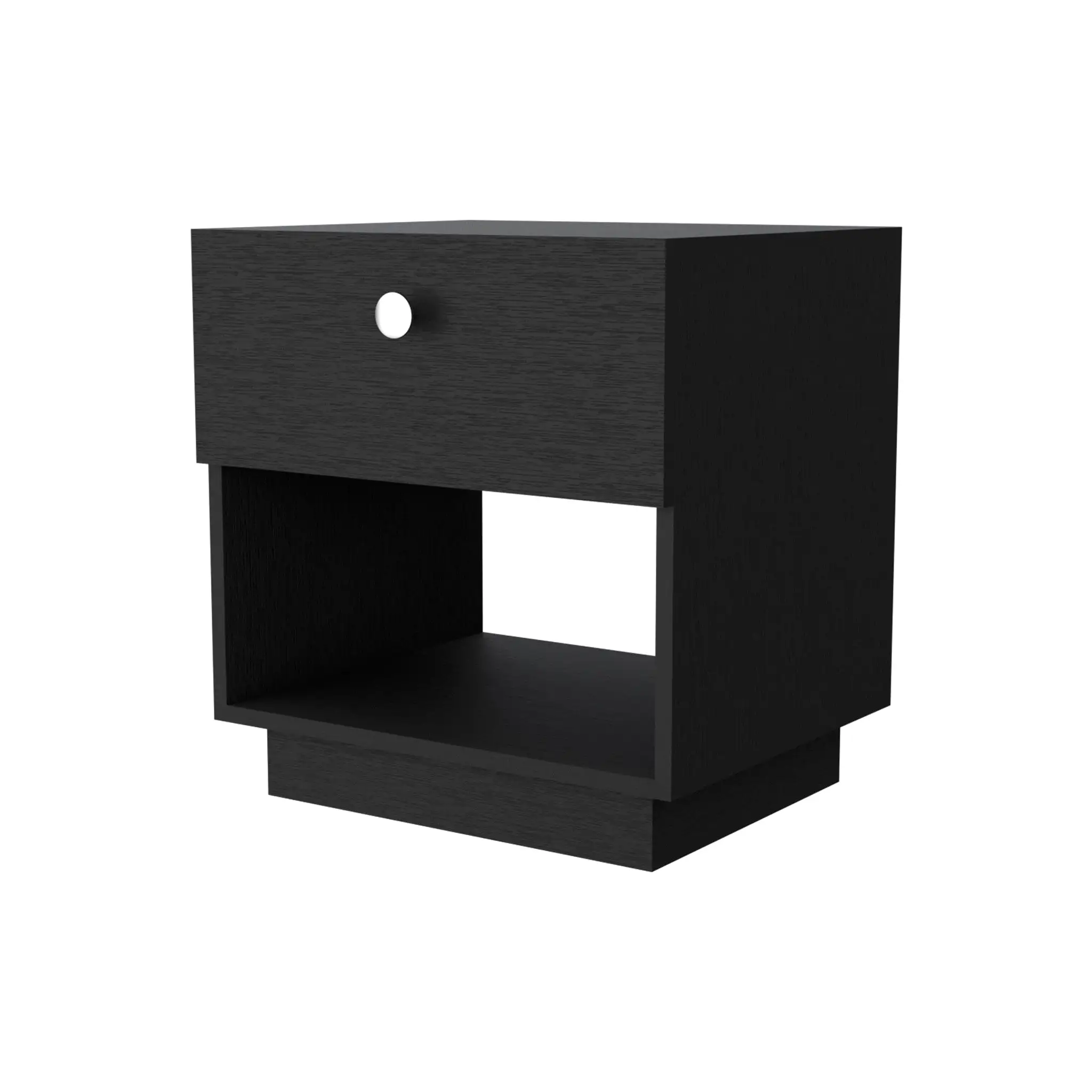 20 Black One Drawer Nightstand With Integrated Tech