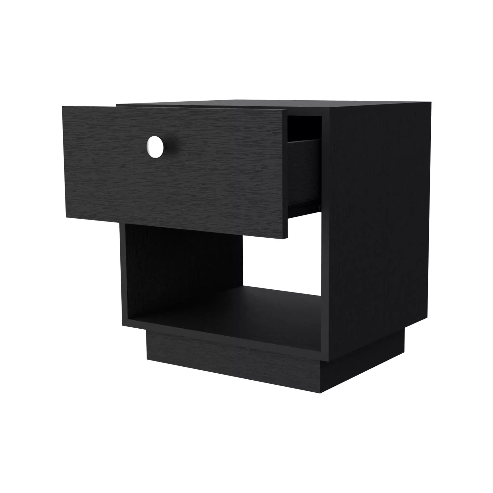 20 Black One Drawer Nightstand With Integrated Tech