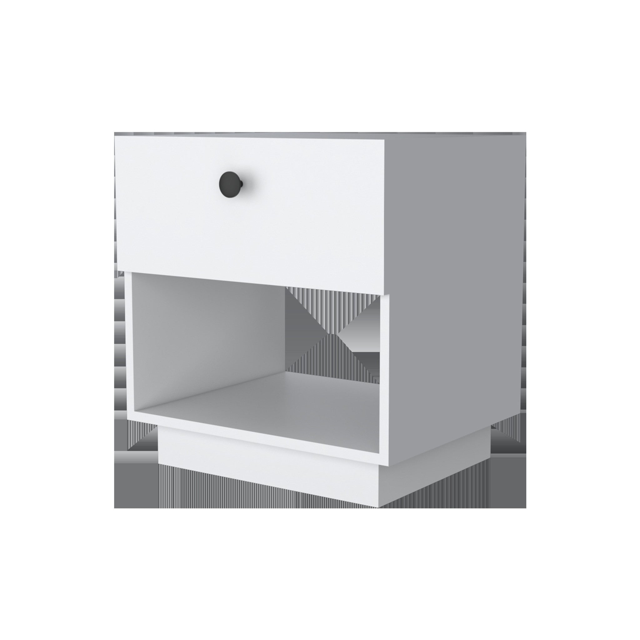 20 White One Drawer Nightstand With Integrated Tech