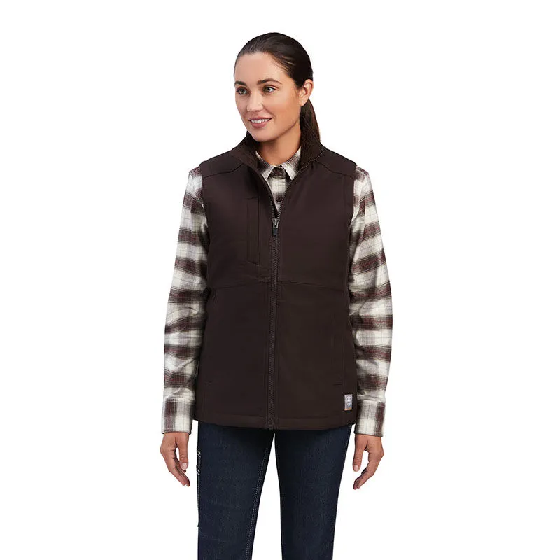 Ariat Women's Rebar DuraCanvas Insulated Vest - Mole