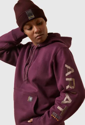 Ariat Women's Rebar Graphic Hoodie (Purple / Peppercorn)