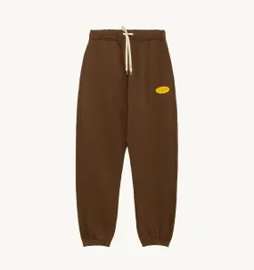 AUTRY APPAREL MAN  SWEATPANTS IN BROWN JERSEY WITH LABEL