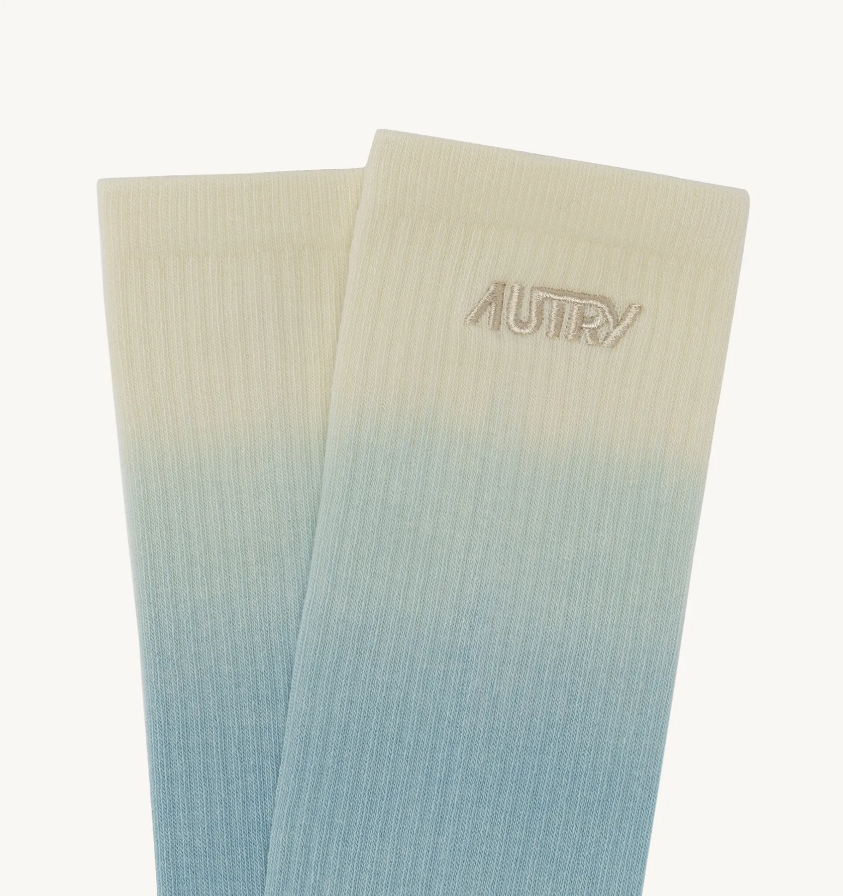 AUTRY APPAREL WOMAN  DIP-DYE SOCKS IN LIGHT BLUE COTTON TERRY