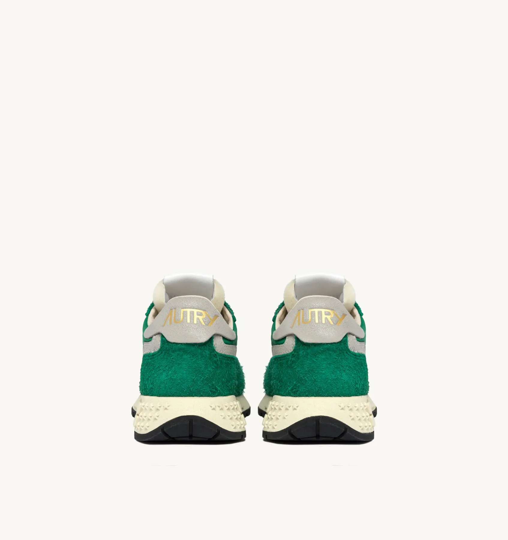 AUTRY SNEAKERS MAN  REELWIND LOW SNEAKERS IN GREEN NYLON AND SUEDE