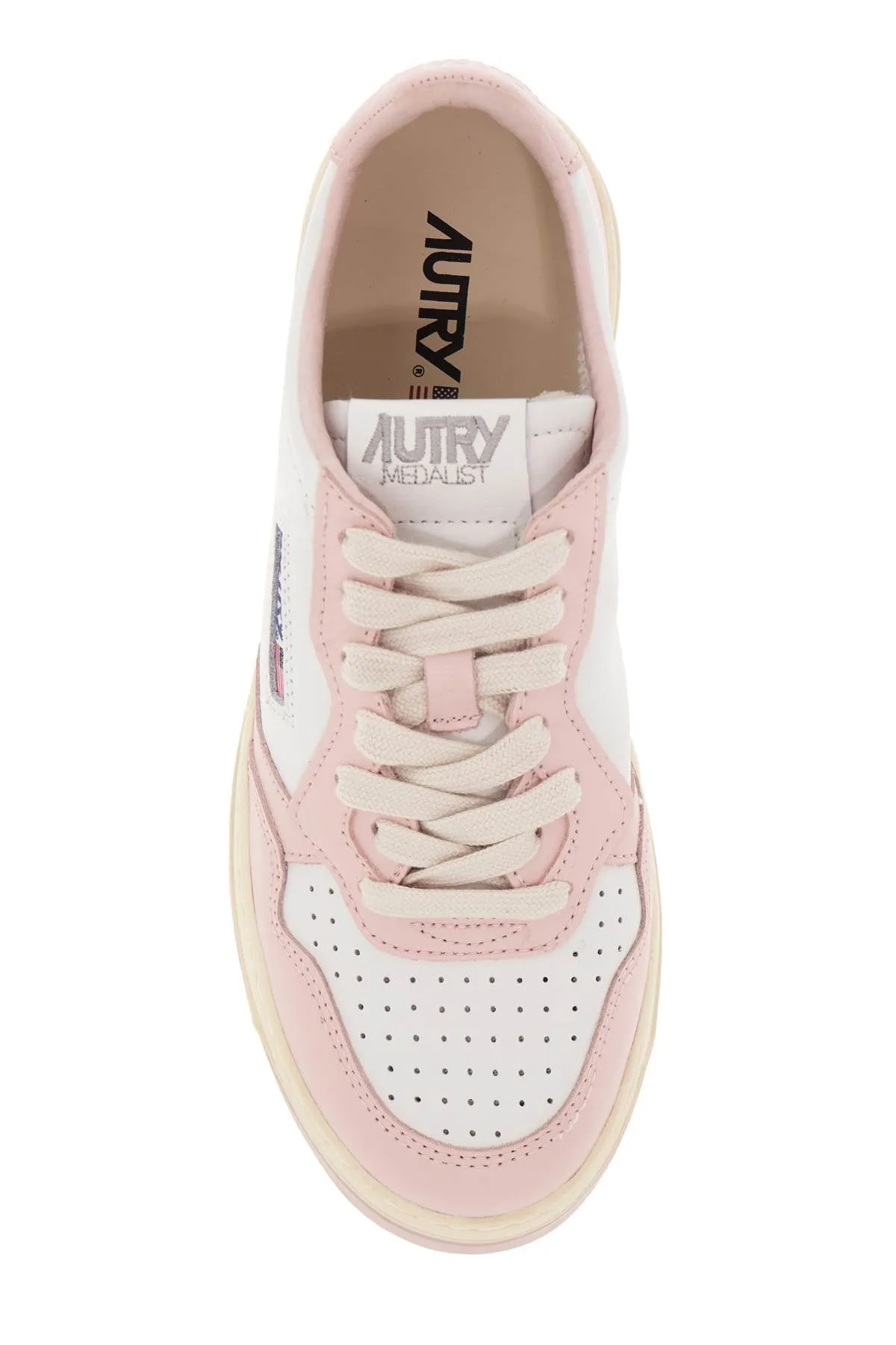 Autry Two Tone Low Medalist Sneakers   Pink