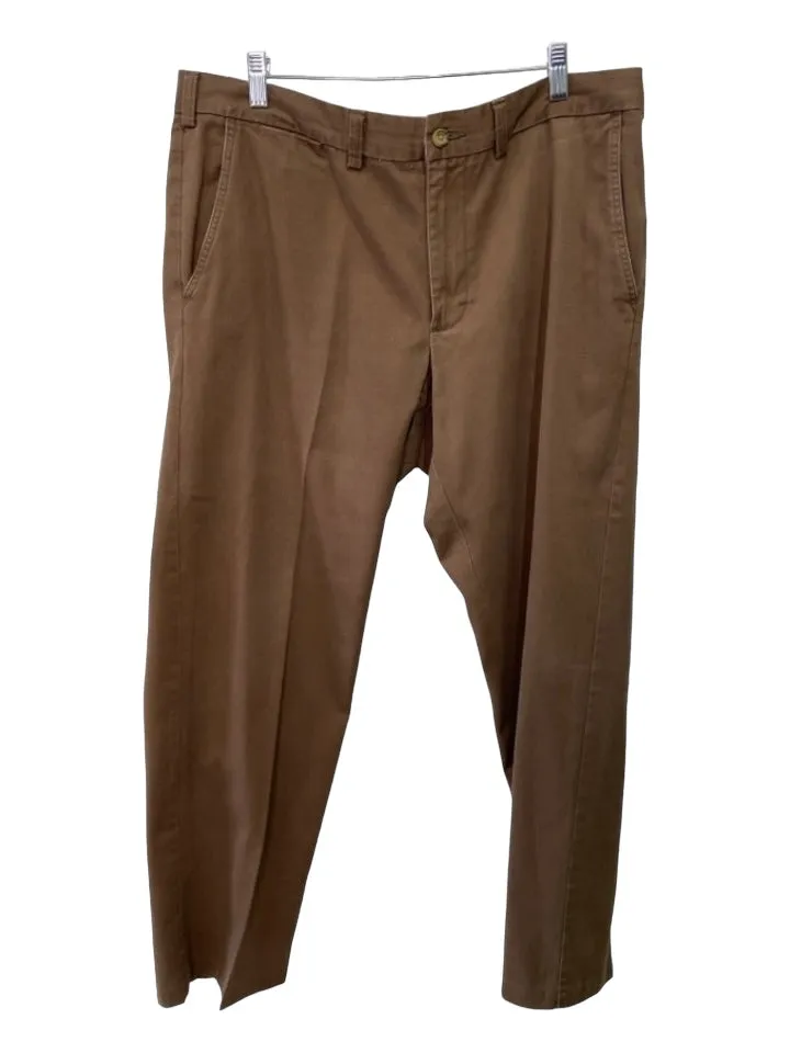 Bills Khakis Size 36 Brown Cotton Blend Solid Khaki Men's Pants