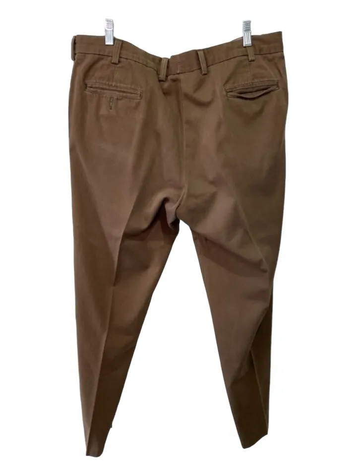 Bills Khakis Size 36 Brown Cotton Blend Solid Khaki Men's Pants