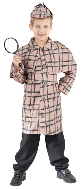 Boys Sherlock Holmes Victorian Detective World Book Day Fancy Dress Costume