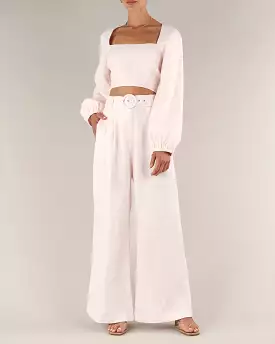 Bridgette Linen Pant - Rosewater