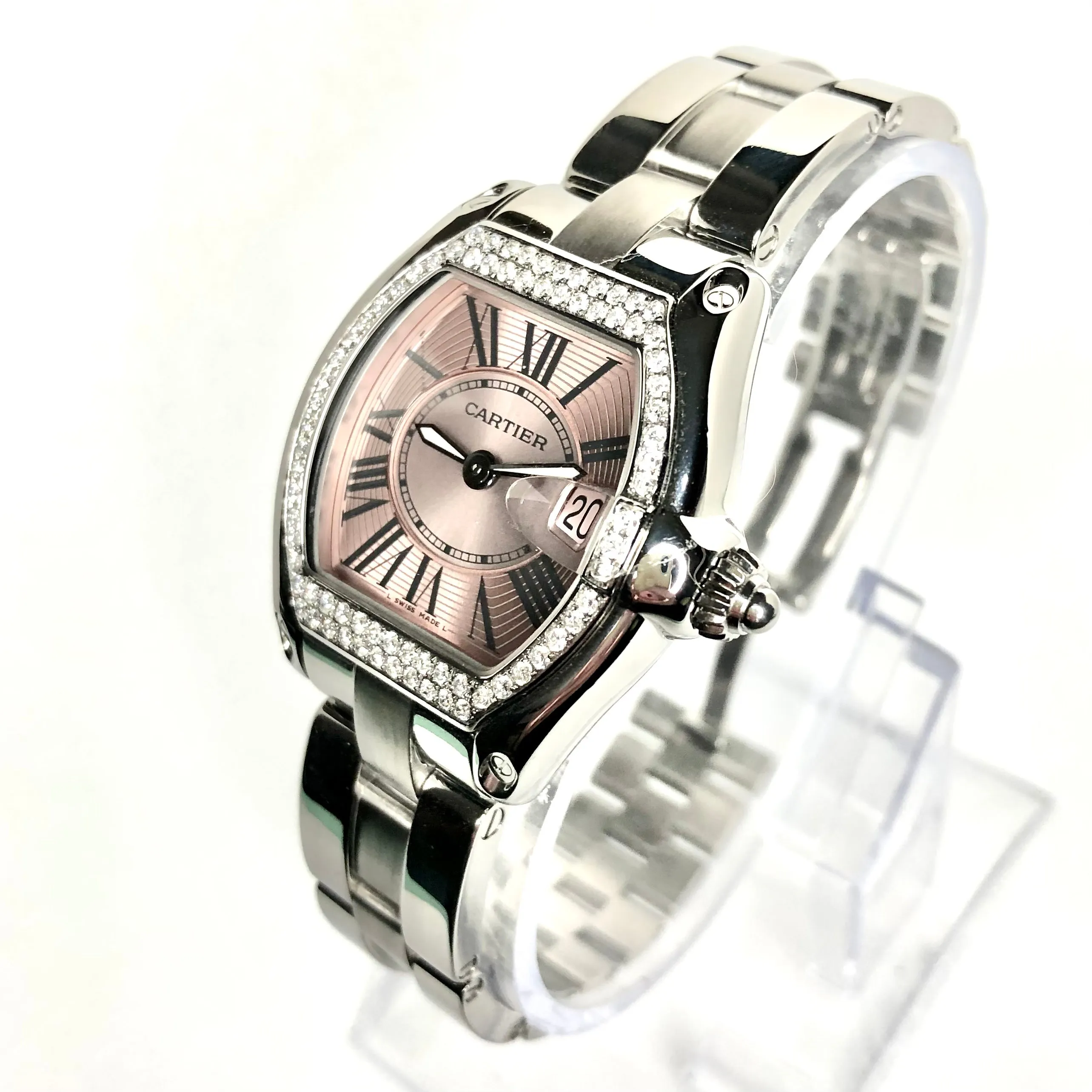 CARTIER ROADSTER Quartz 31mm Steel 0.75TCW DIAMOND Watch