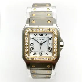 CARTIER SANTOS GALBEE 29mm Automatic 2 Tone 0.94TCW DIAMOND Watch