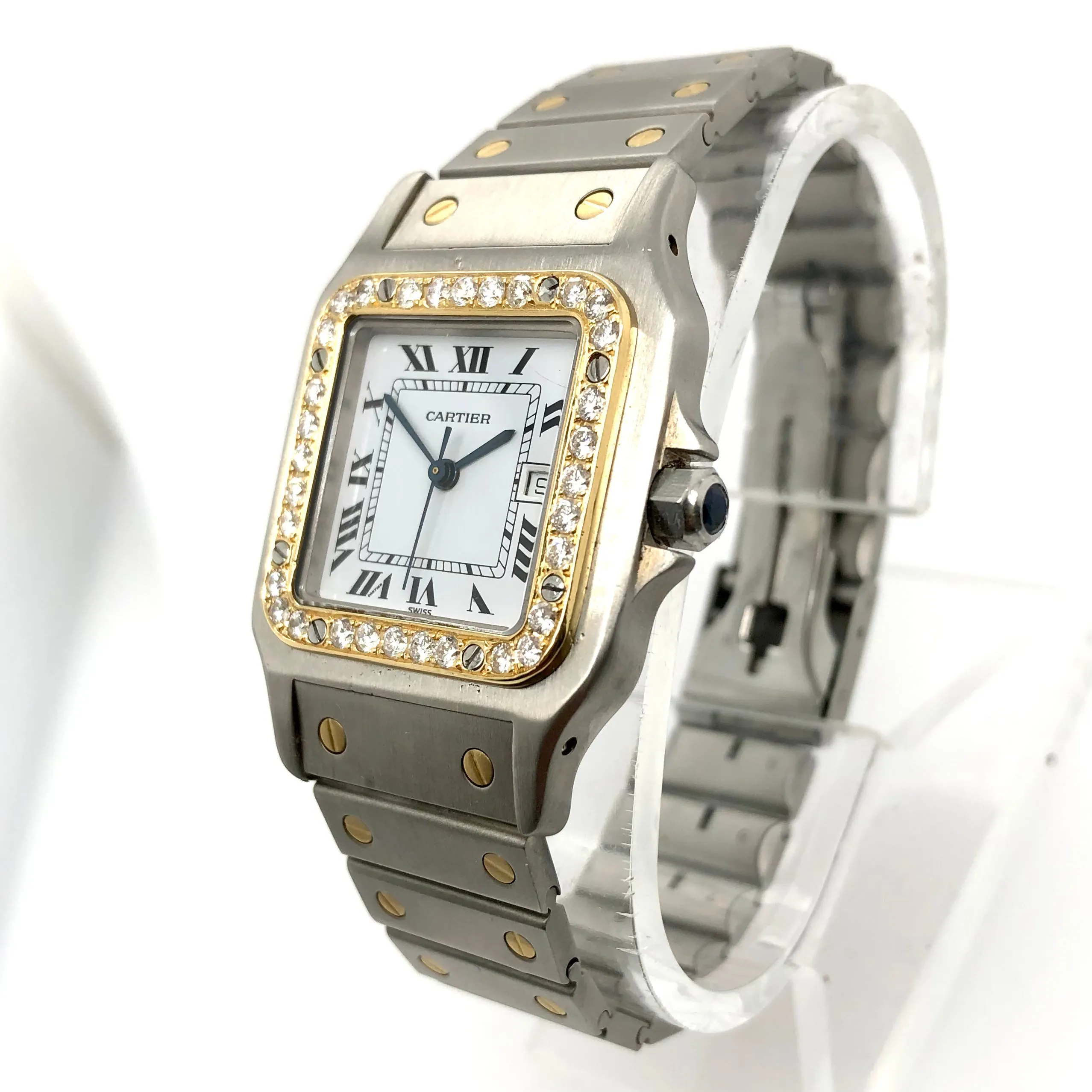 CARTIER SANTOS GALBEE 29mm Automatic 2 Tone 0.94TCW DIAMOND Watch