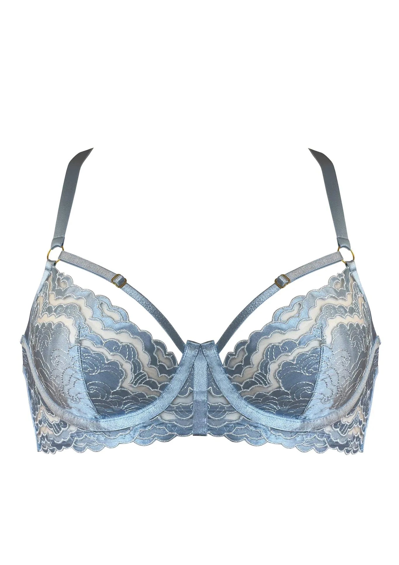 Dala Balconette Wire Bra Dusty Blue