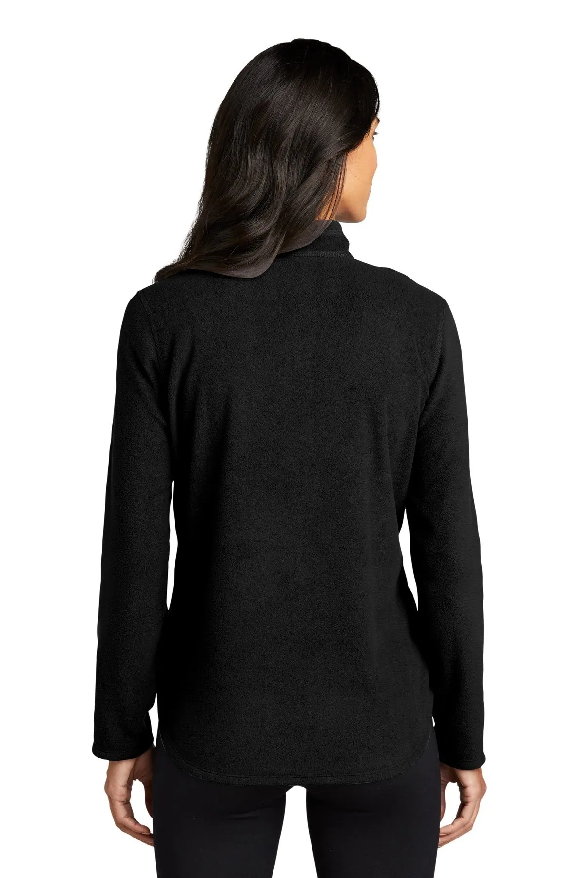 Eddie Bauer Ladies 1/2-Zip Microfleece Jacket EB227 Black