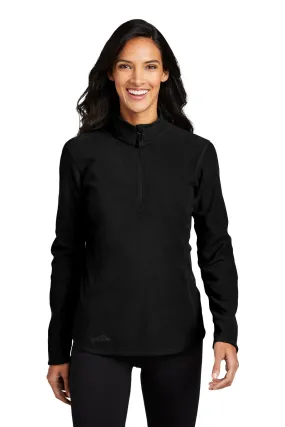 Eddie Bauer Ladies 1/2-Zip Microfleece Jacket EB227 Black