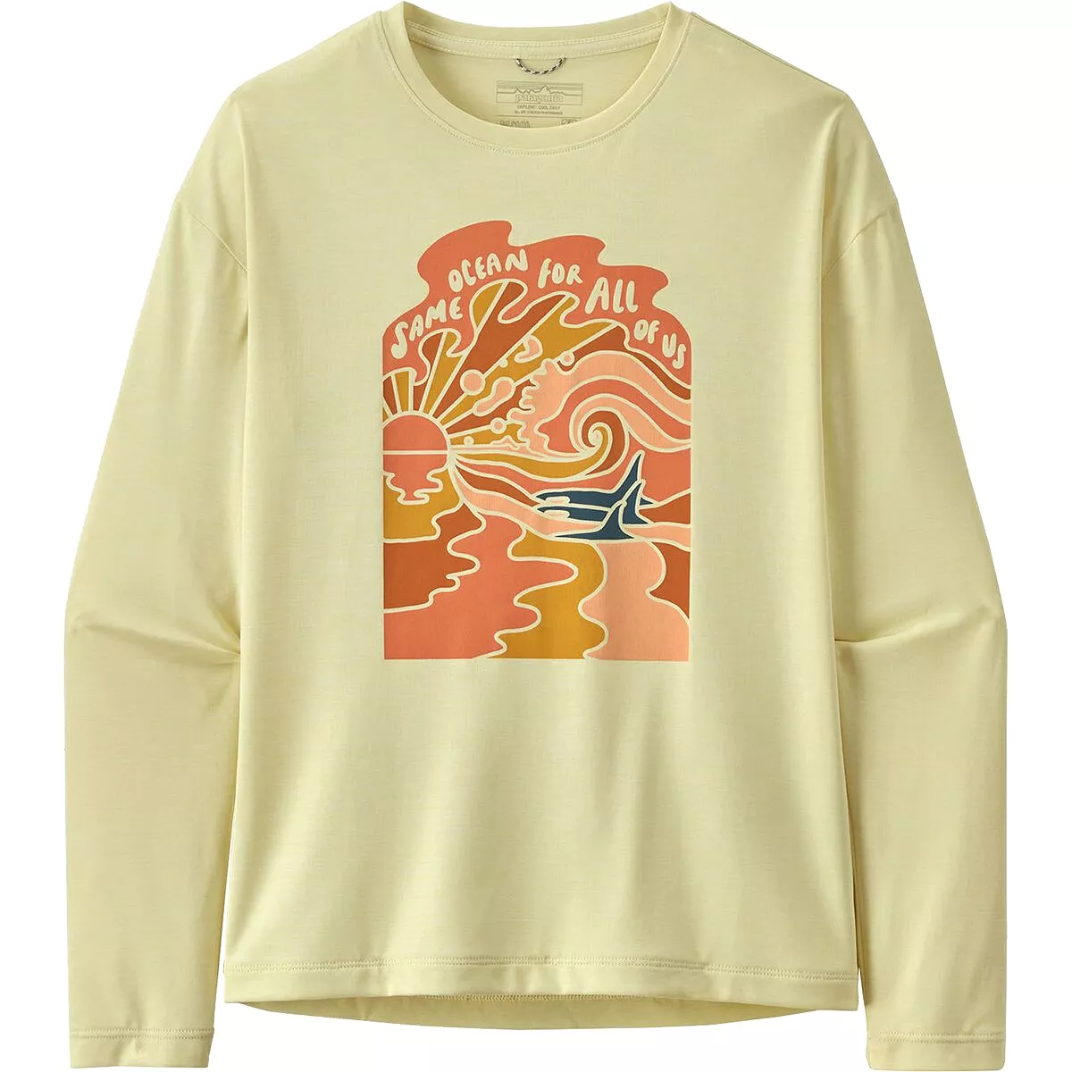 Girl's Patagonia | Capline Cool Daily T-shirt | Isla Yellow