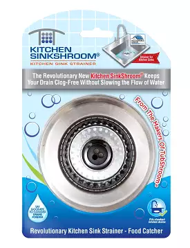 Kitchen SinkShroom (Stainless) Strainer With Built-In Anti-Clog Tech