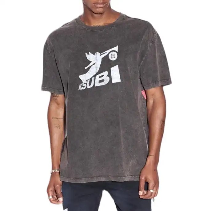 Ksubi Angels Biggie SS Tee (Faded Black) MFA23TE006