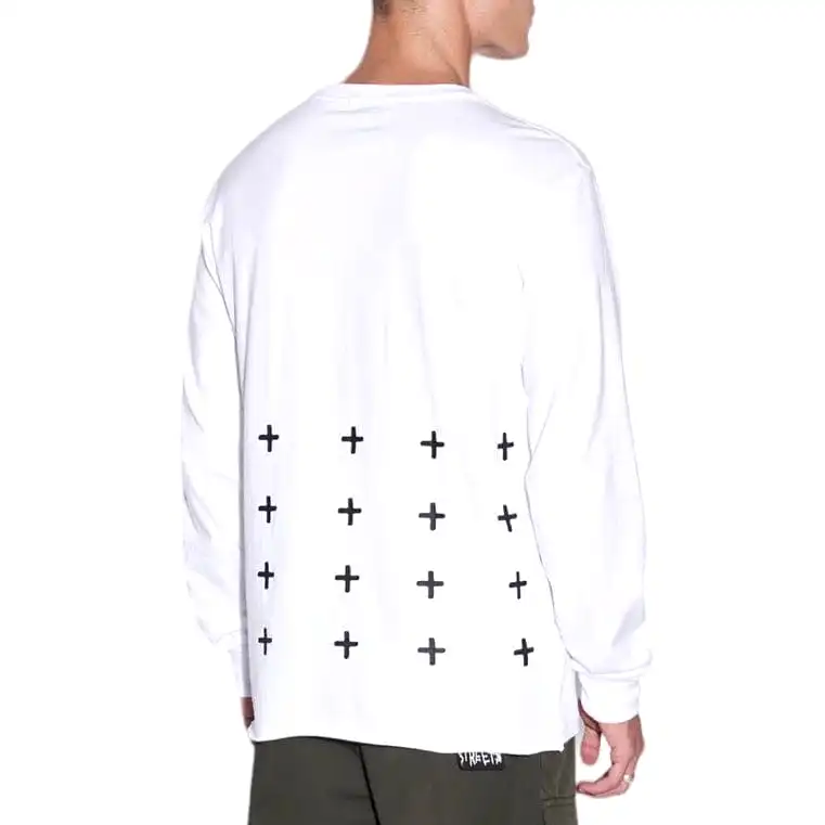 Ksubi Graff Kash Long Sleeve Tee (Tru White) MFA23TE013