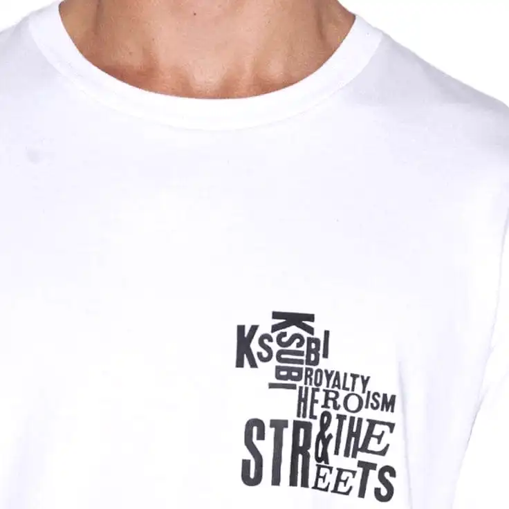 Ksubi Graff Kash Long Sleeve Tee (Tru White) MFA23TE013