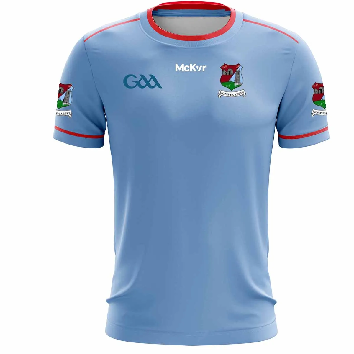 Mc Keever Monivea Abbey GAA Away Jersey - Womens - Sky/Red