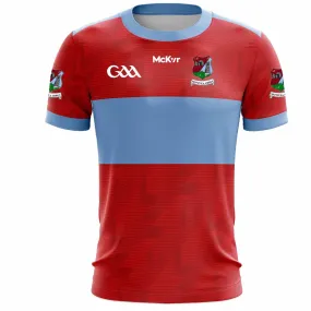 Mc Keever Monivea Abbey GAA Playing Jersey - Womens - Red/Sky