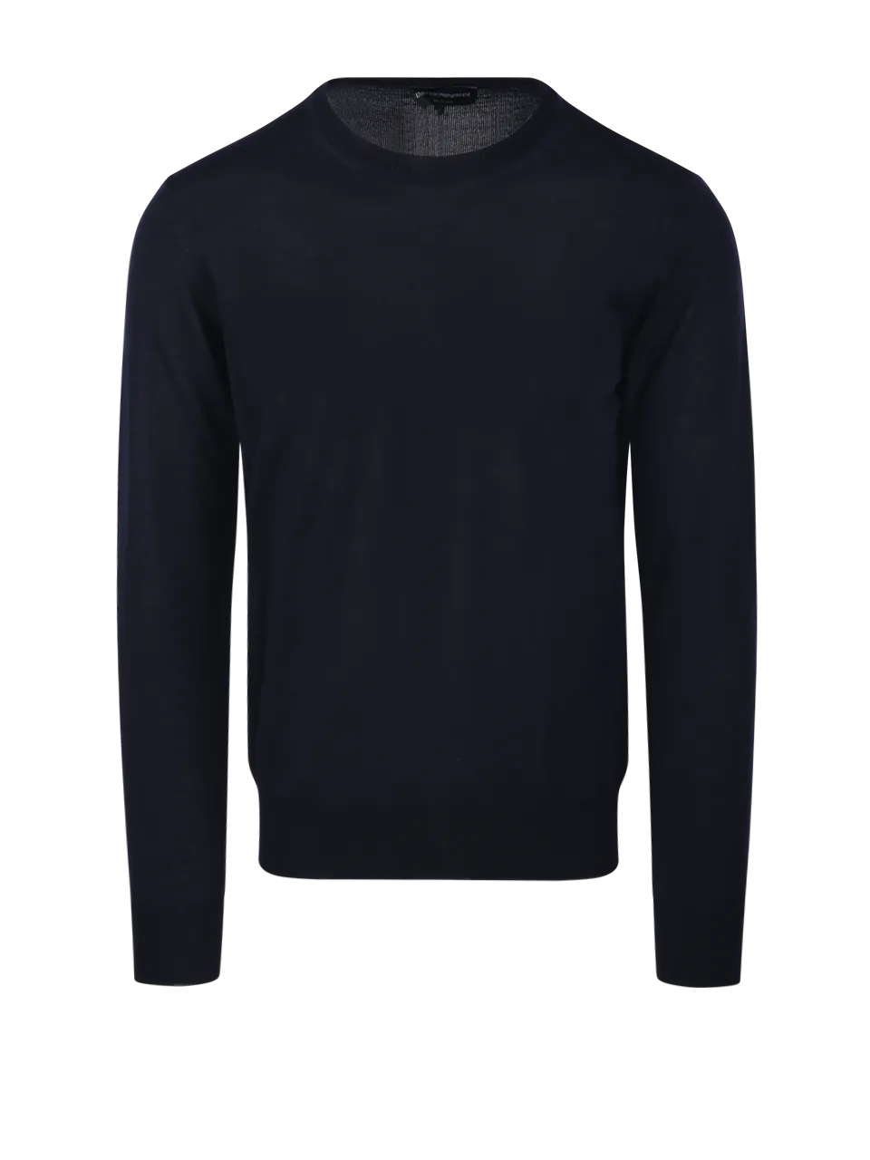 MEN EMPORIO ARMANI DARK BLUE VIRGIN WOOL SWEATER