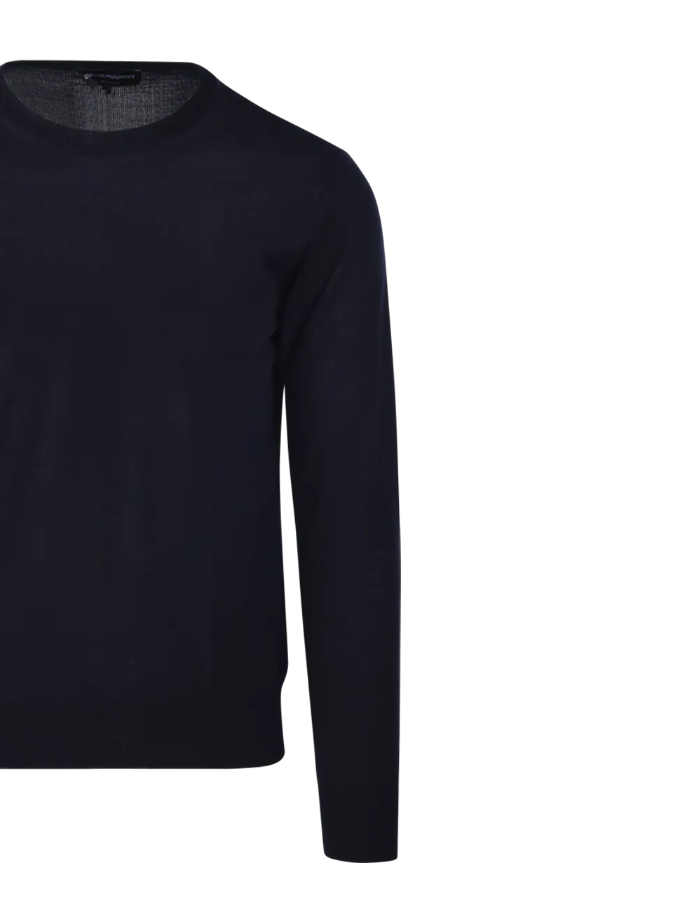 MEN EMPORIO ARMANI DARK BLUE VIRGIN WOOL SWEATER