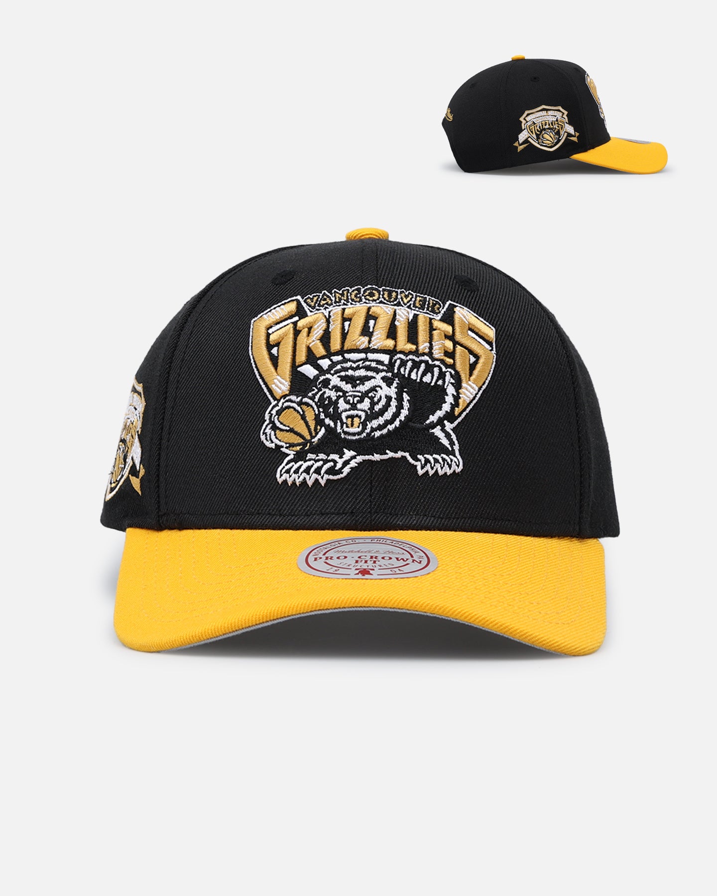 Mitchell & Ness Memphis Grizzlies Enter The Dragon Pro Crown Snapback Black/Ochre