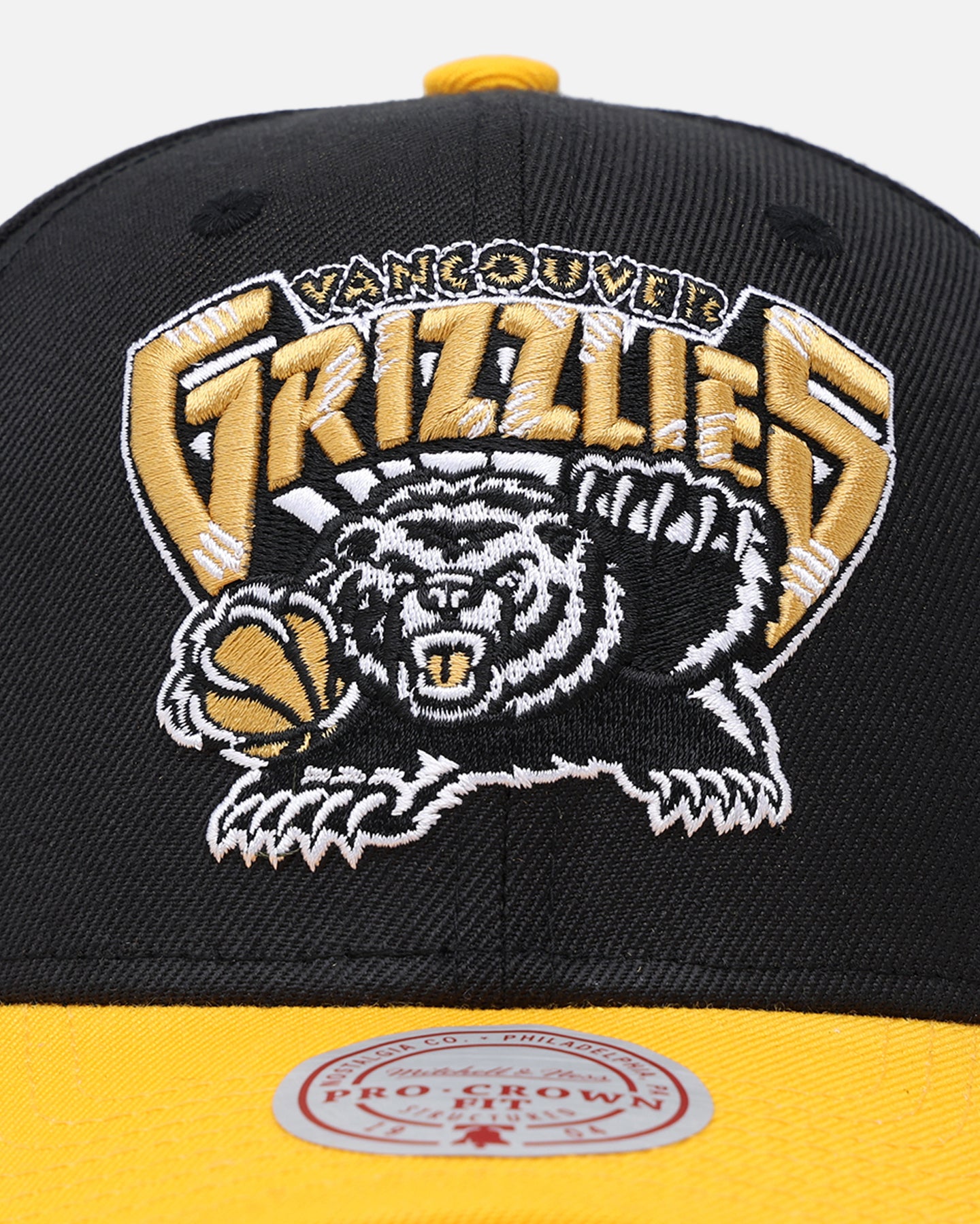 Mitchell & Ness Memphis Grizzlies Enter The Dragon Pro Crown Snapback Black/Ochre