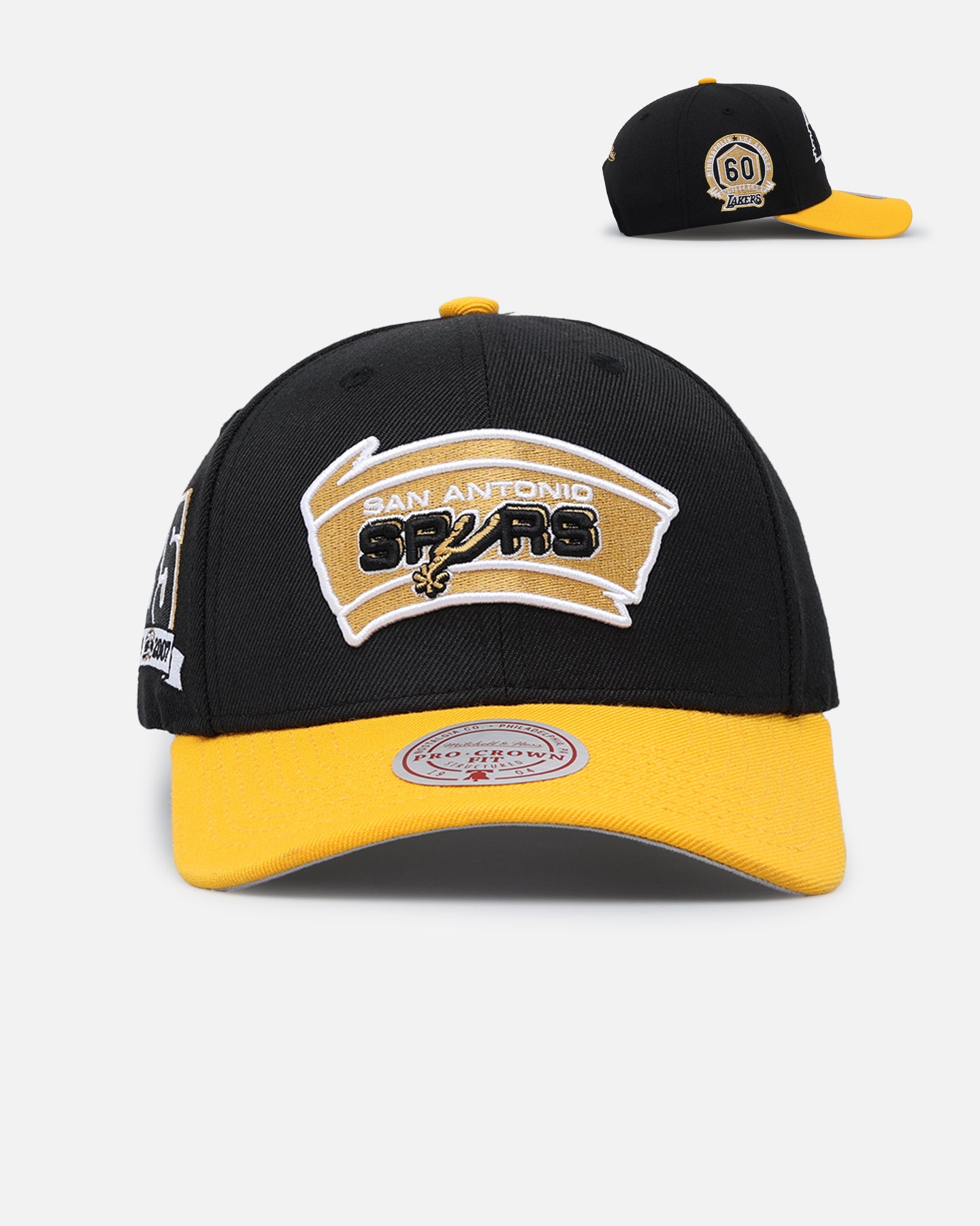 Mitchell & Ness San Antonio Spurs Enter The Dragon Pro Crown Snapback Black/Ochre