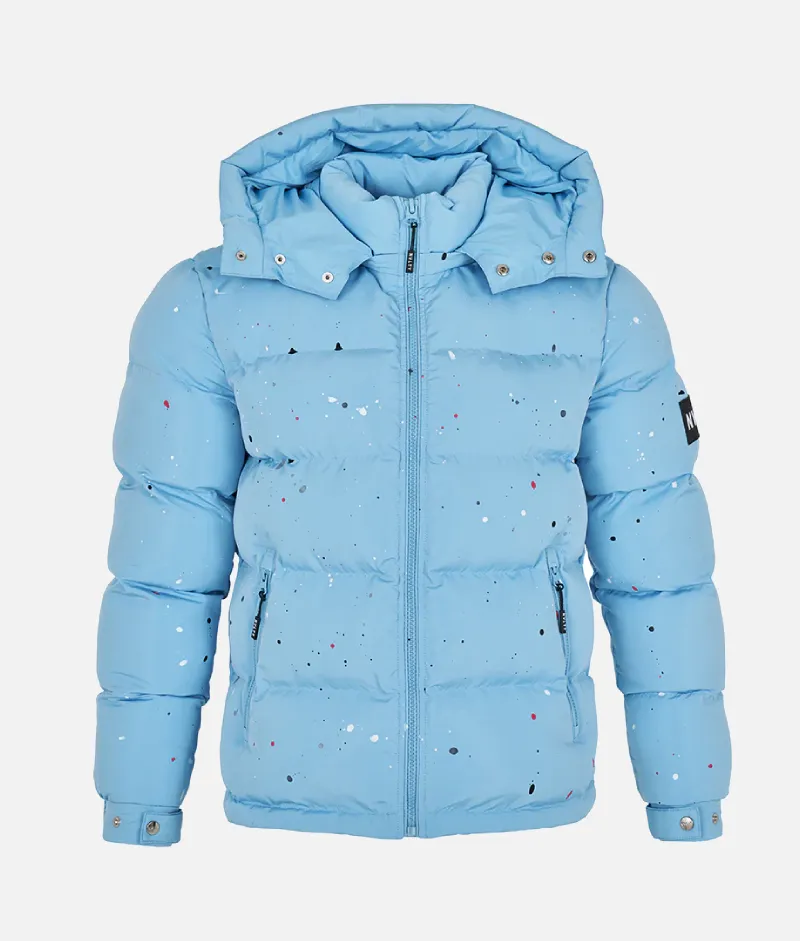 Nvlty Paint Puffer Jacket Baby Blue | Upto 30% Off