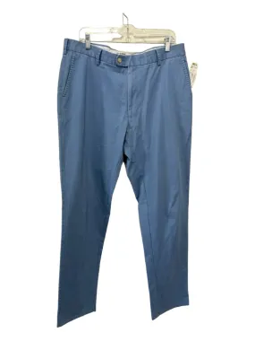 Peter Millar Size 38 Blue Pima Cotton Solid Zip Fly Men's Pants