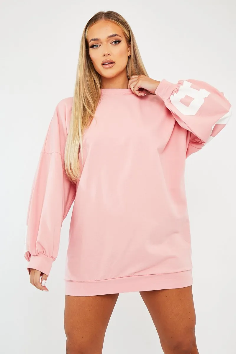 Pink Buffalo New York Slogan Sweater Dress - Nazaria