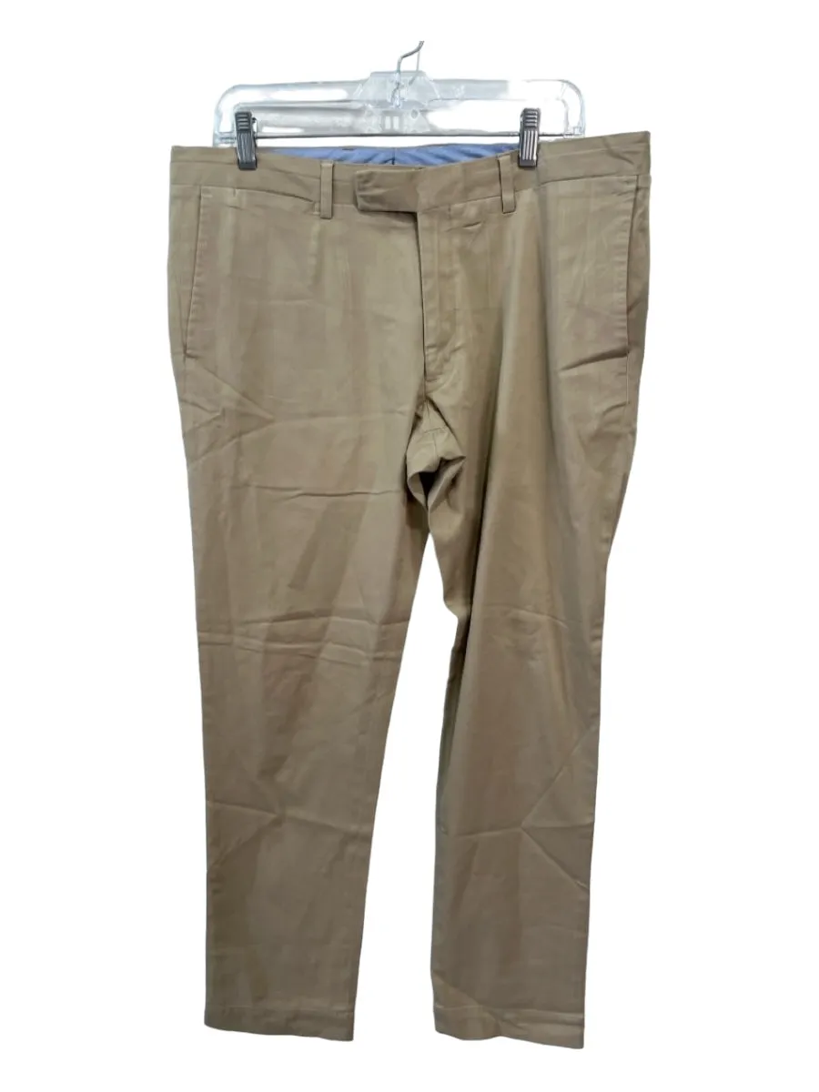 Polo Size 34 Khaki Cotton Solid Zip Fly Men's Pants