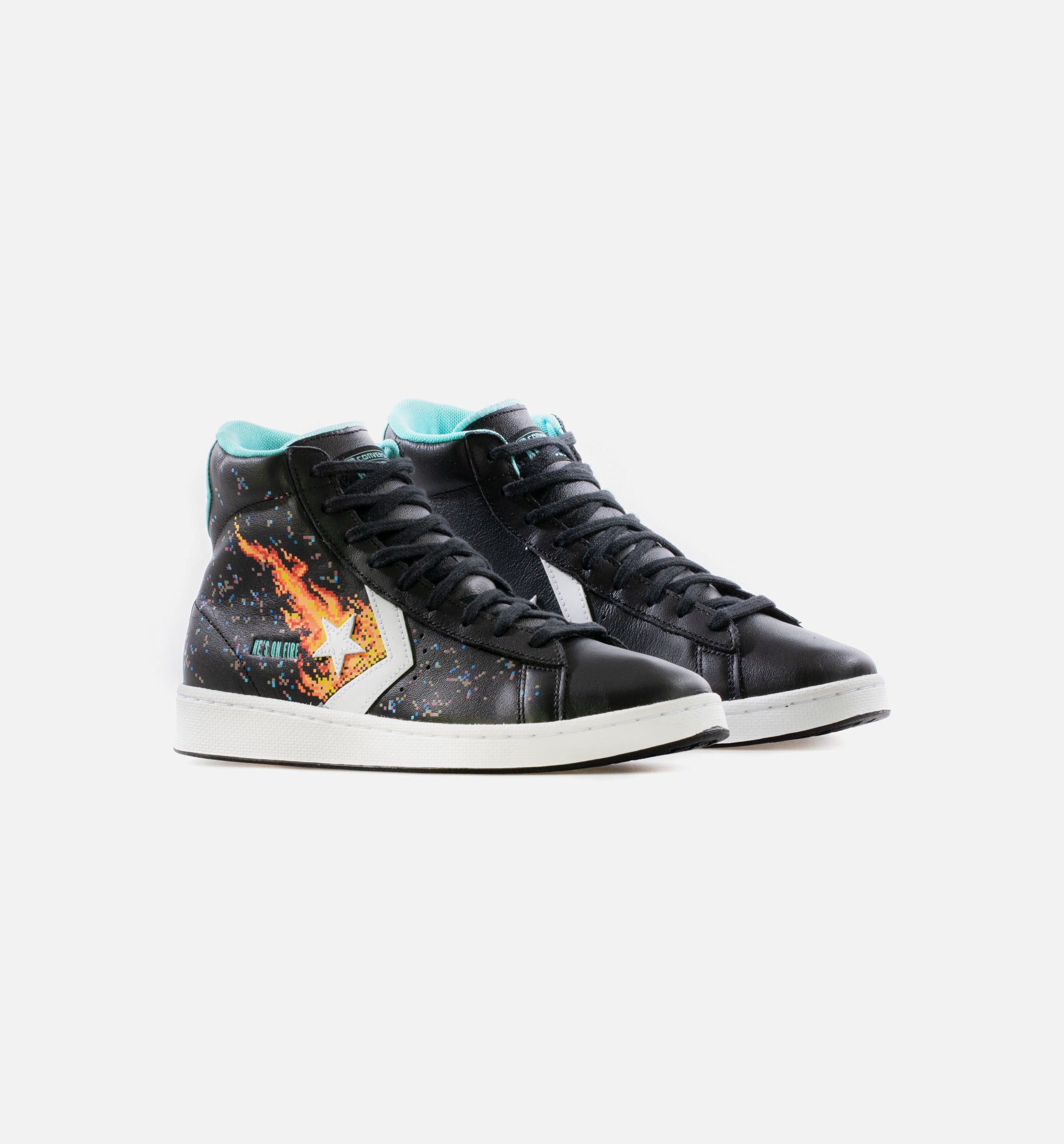 Pro Leather NBA Jam Mens Lifestyle Shoe -  Black/ White/Orange