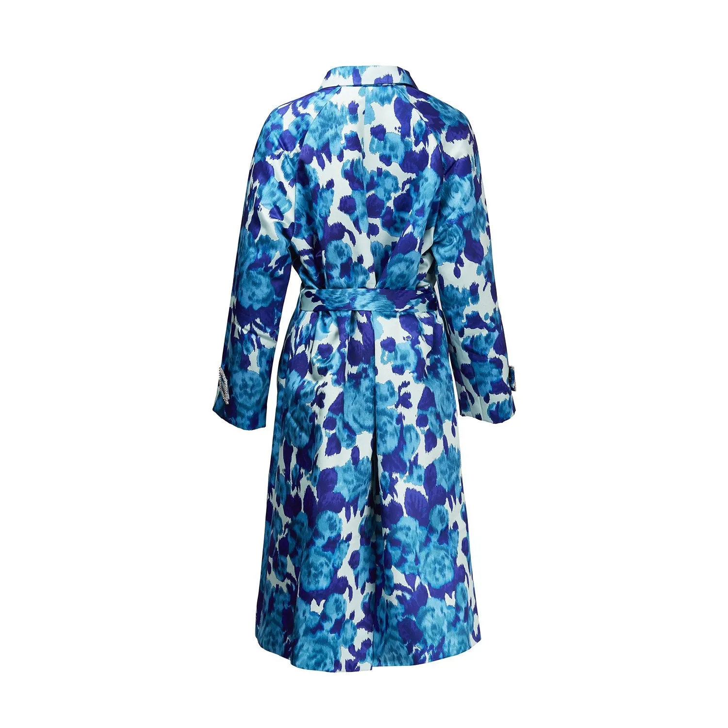 Richard Quinn Blue Moire Coat