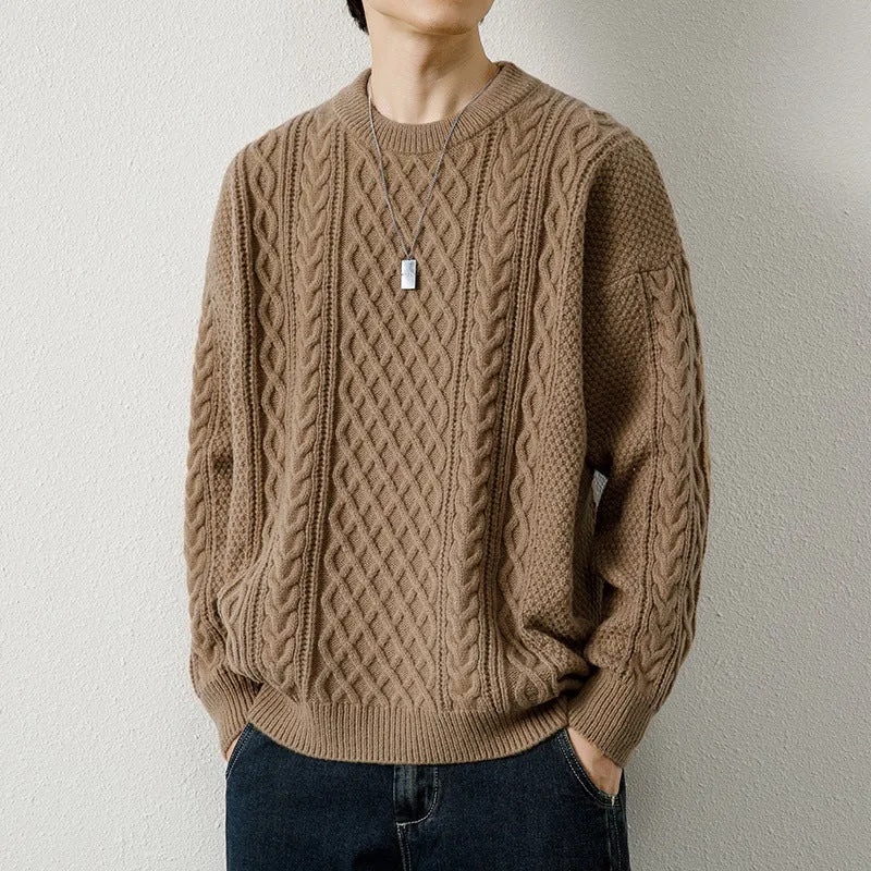 Round Neck  Men's Knitted Sweater