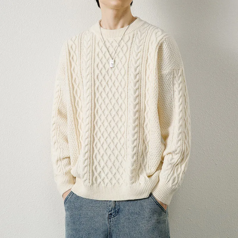 Round Neck  Men's Knitted Sweater