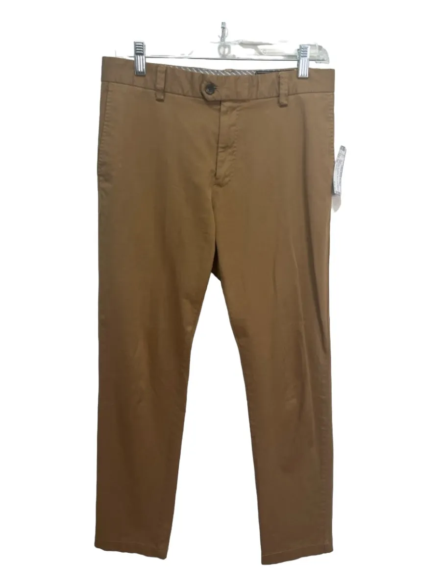 Saks Fifth Ave Size 31 Dark Tan Cotton Blend Solid Khakis Men's Pants