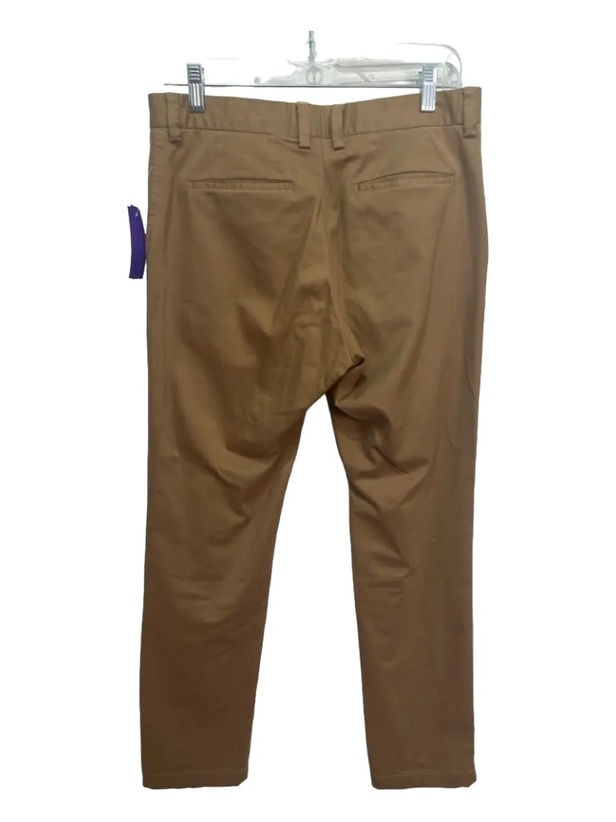 Saks Fifth Ave Size 31 Dark Tan Cotton Blend Solid Khakis Men's Pants