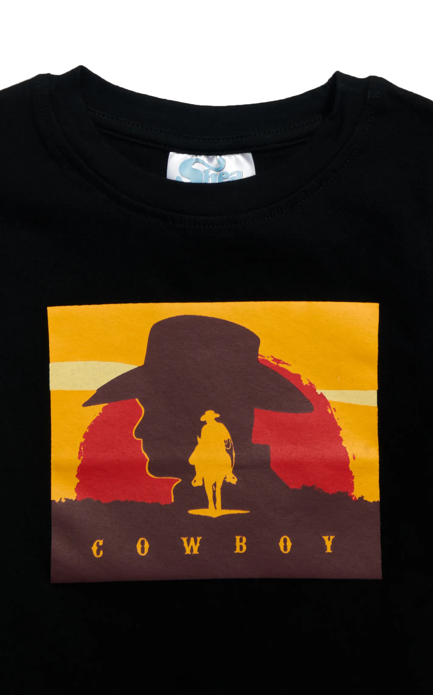 Shea Baby Toddler  Boy's Black & Cowboy Sunset Graphic T-Shirt