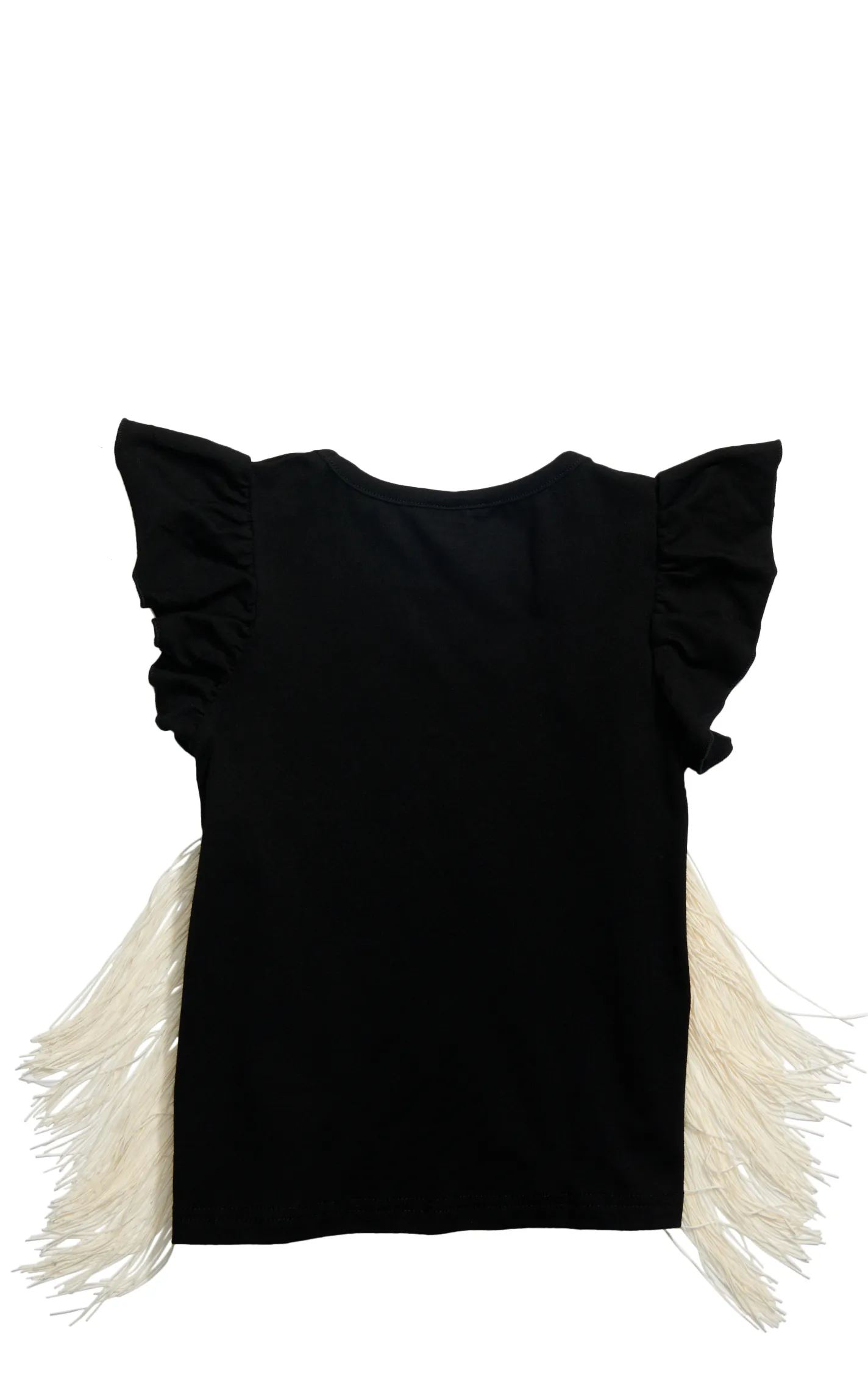 Shea Baby Toddler Girl's Black Be A Dreamer Fringed Top