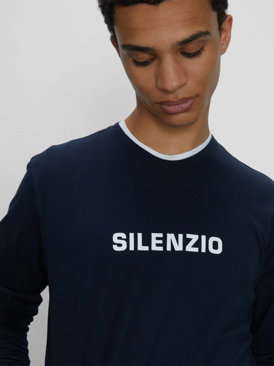 Silenzio Long Sleeve T-shirt Navy