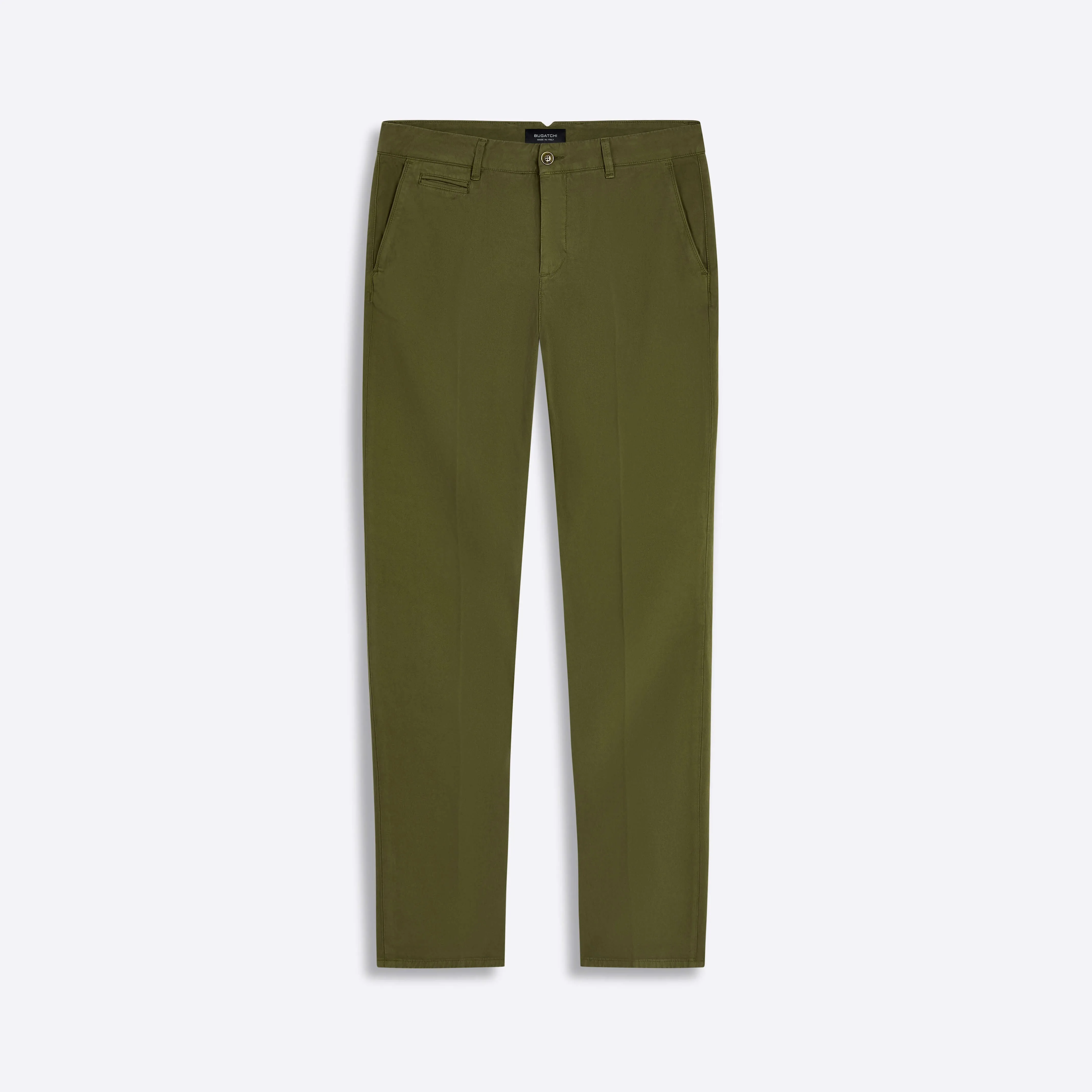 Solid Flat Front Chino Pants