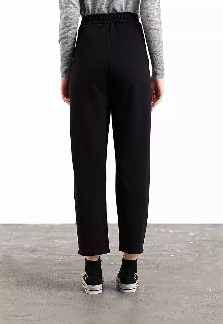 Solid Wrap Pullover Straight Leg Trouser