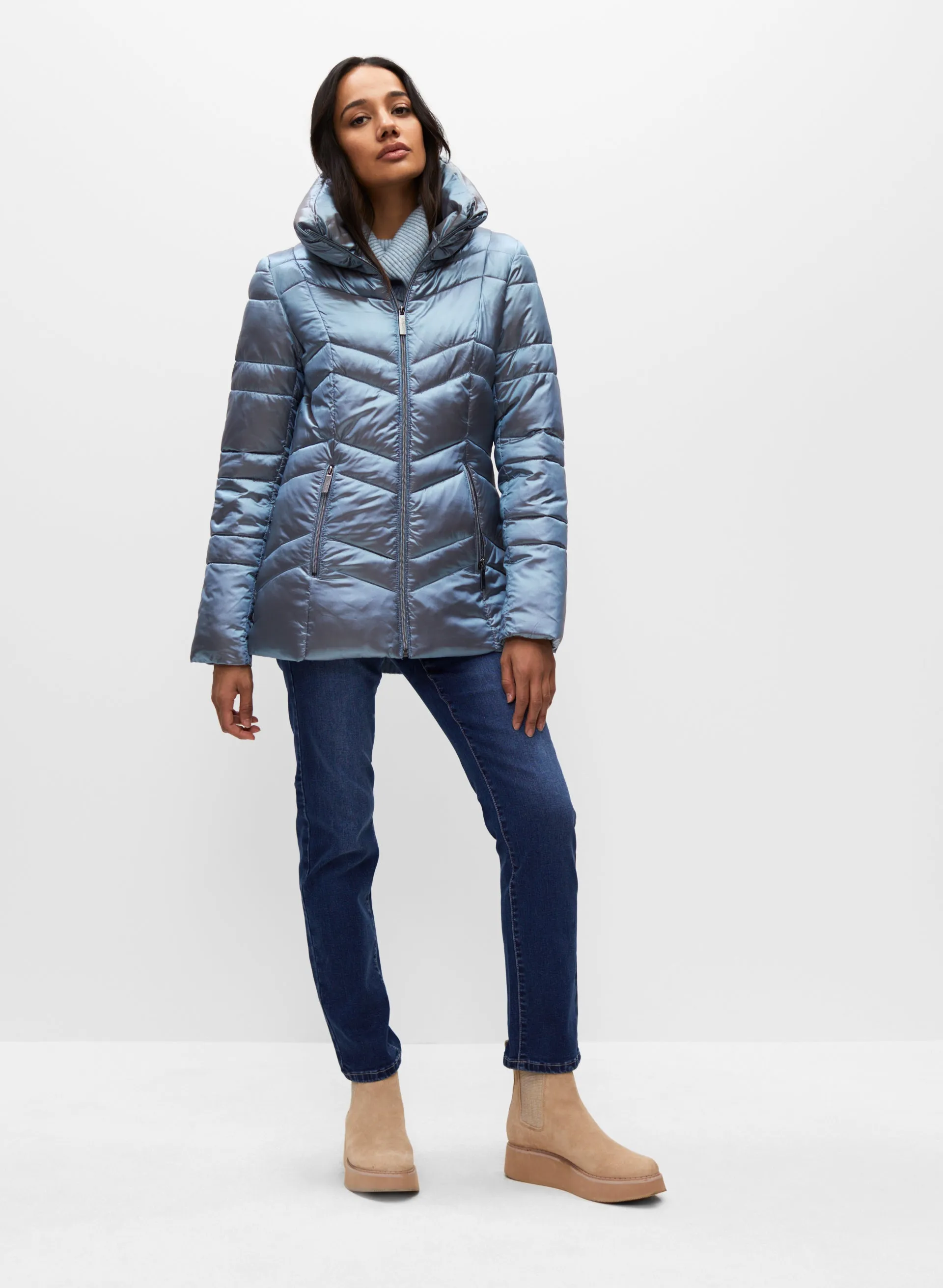 Stand-Up Collar Puffer Coat