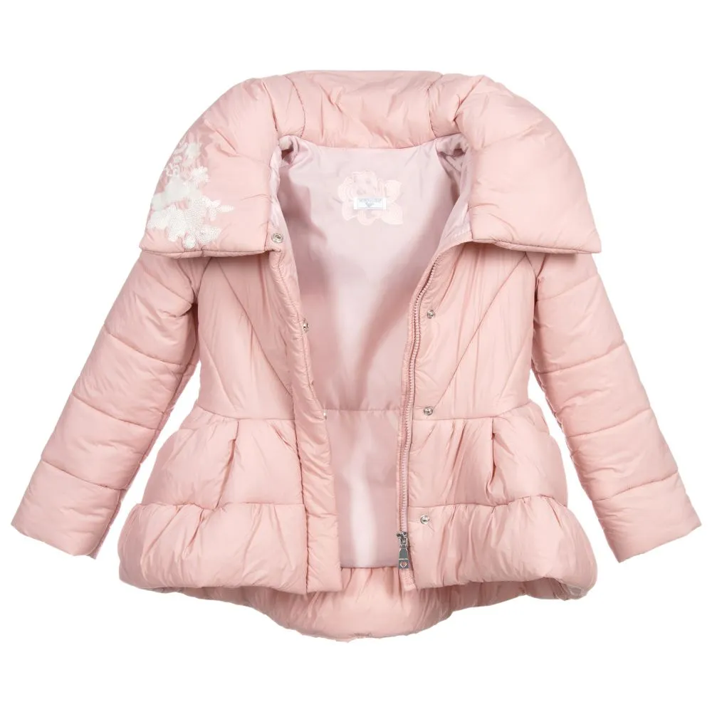 Teen Pink Puffer Coat 