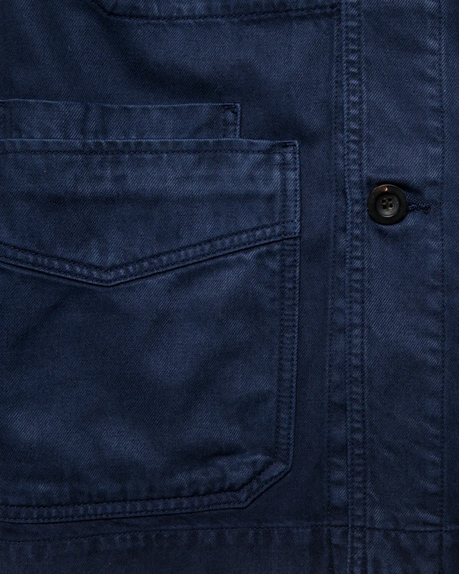 TENCEL/COTTON CHORE COAT NAVY