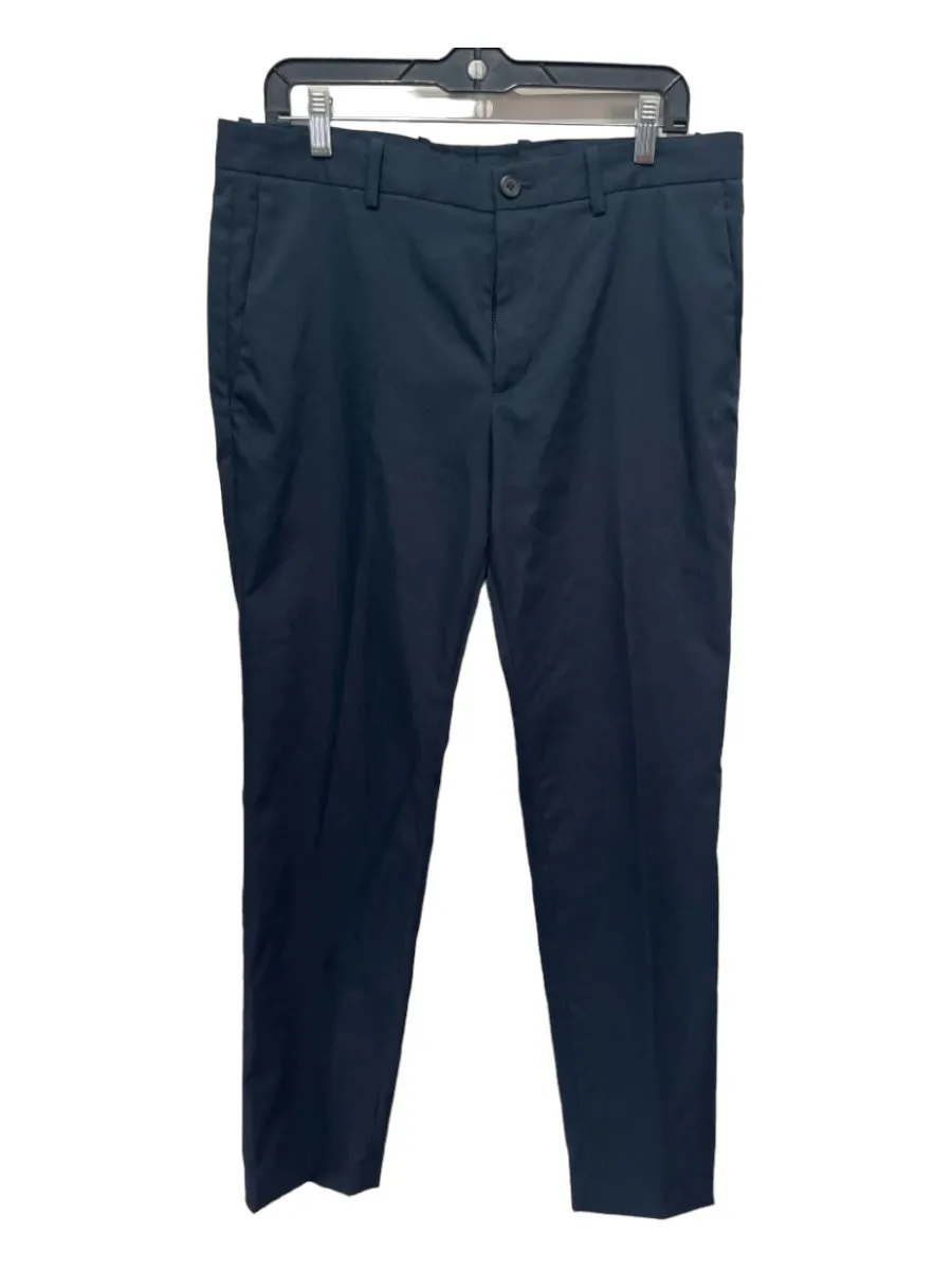 Theory Size 33 Navy Synthetic Solid Khakis Men's Pants